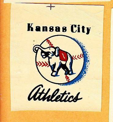 Kansas City Athletics Logo - RARE VINTAGE 1954 Mlb Kansas City Athletics Logo Slide Decal Unused ...
