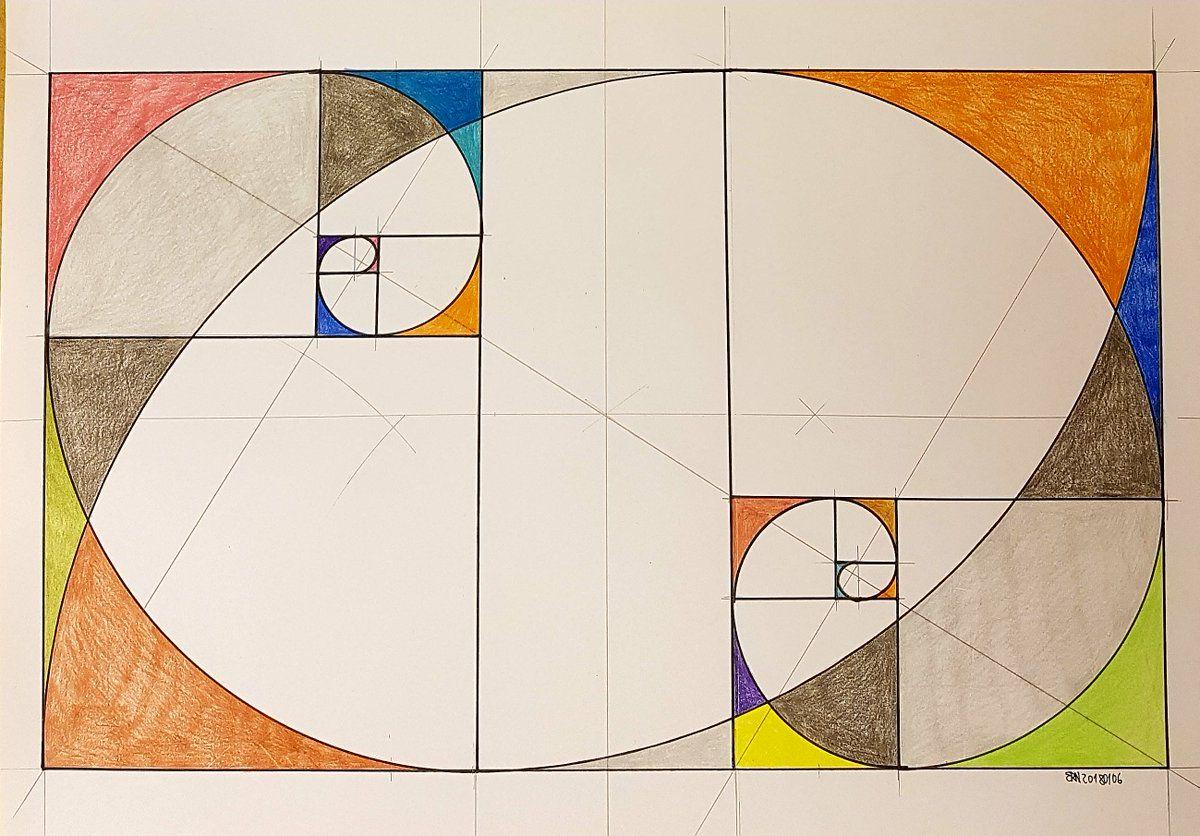 Pentagon Circle Rainbow Logo - Regolo Bizzi - #fractal #fibonacci #goldenratio #geometry