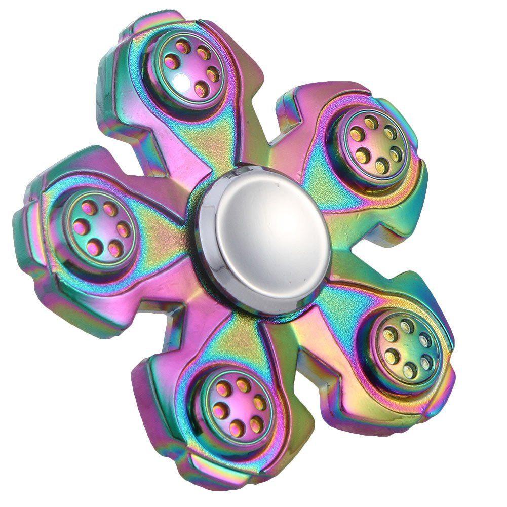Pentagon Circle Rainbow Logo - Fidget Spinner Rainbow Pentagon Circle Hand Spinner EDC Toys