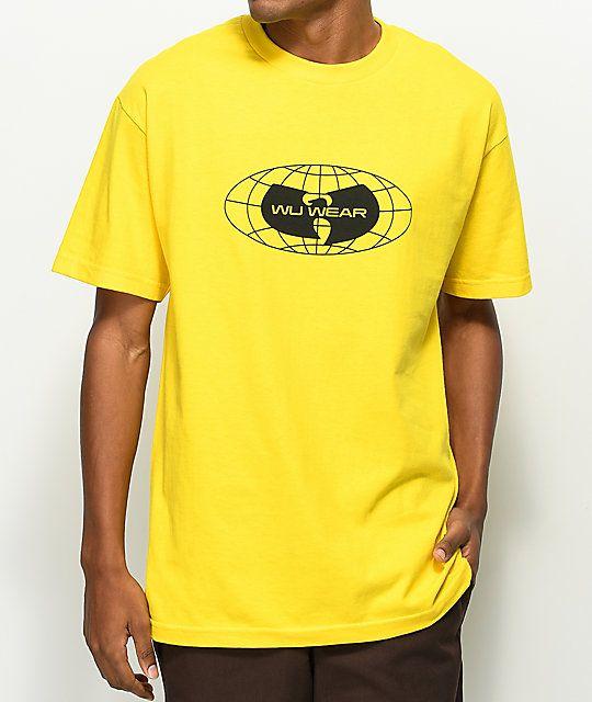 Yellow Globe Logo - Wu Wear Globe Logo Yellow T Shirt