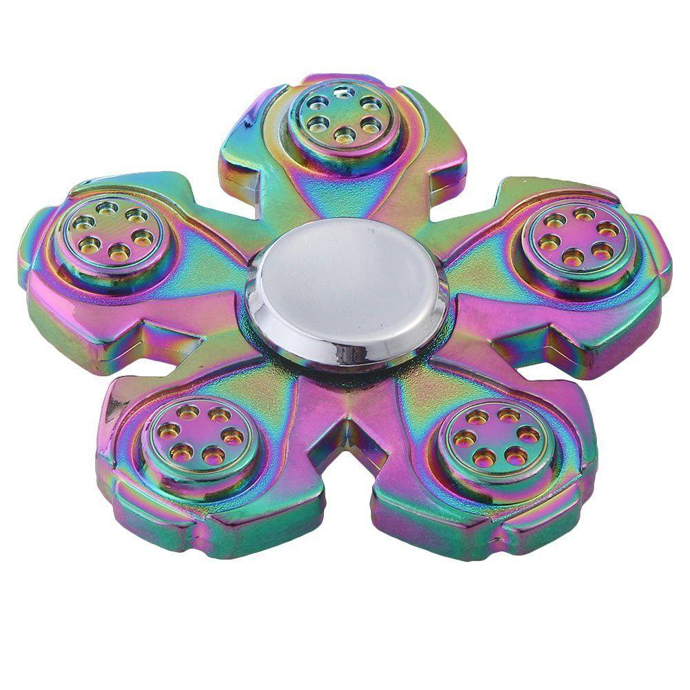 Pentagon Circle Rainbow Logo - Fidget Spinner Rainbow Pentagon Circle Hand Spinner EDC Toys