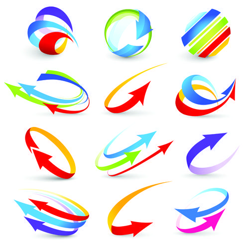 Abstract Vector Logo - Vector Logo of abstract arrow design elements 04 free download