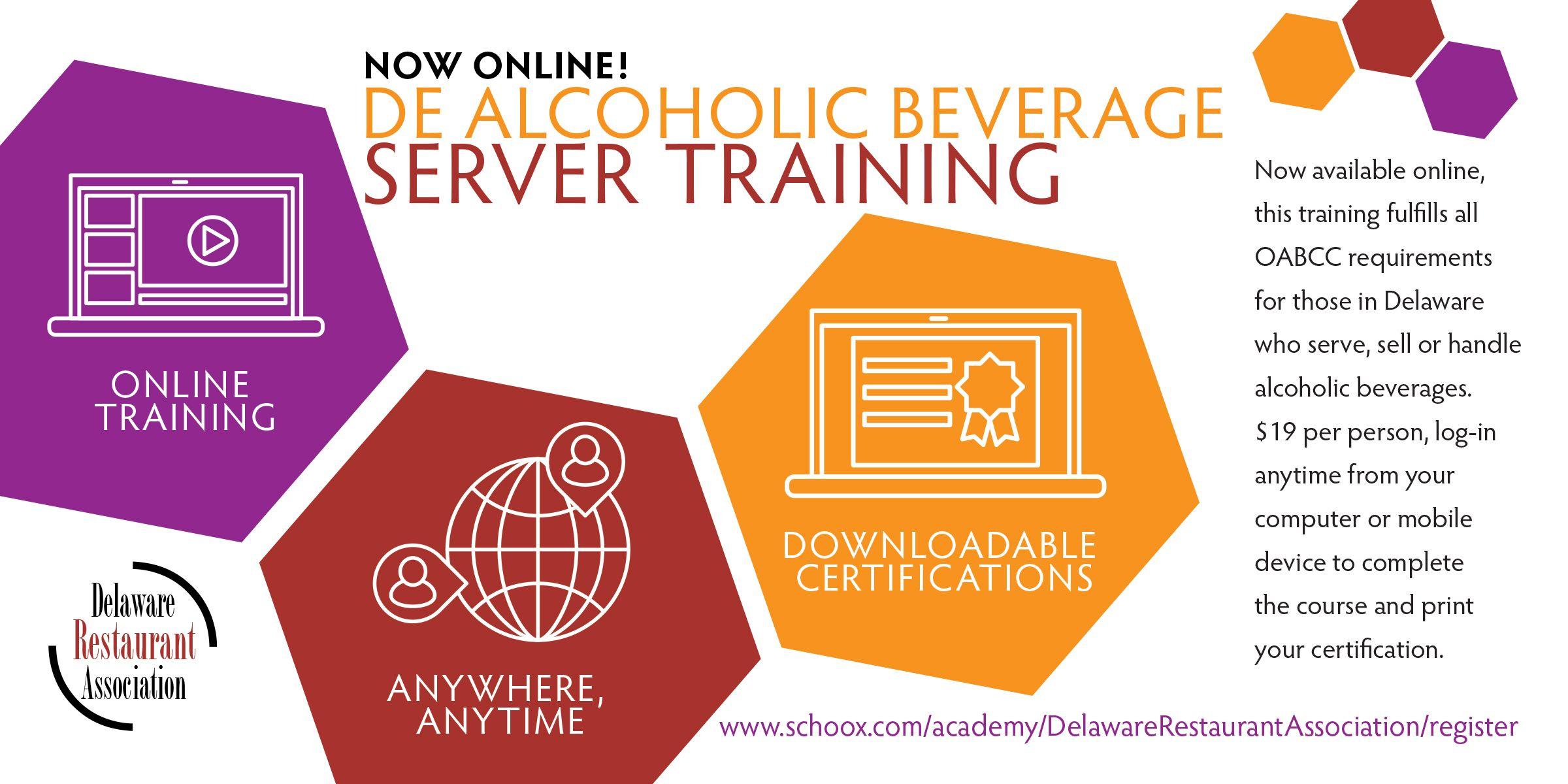Restaurant Server Logo - Online Alcohol Server Training. Delaware Restaurant Association