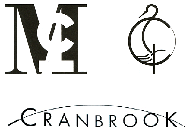 Cranbrook Logo - top left) McCoy and McCoy symbol, 1995; (top right) Cranbrook Crane ...