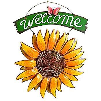 Rainbow Sunflower Logo - Rainbow Handcrafts Large Metal Sunflower Butterfly