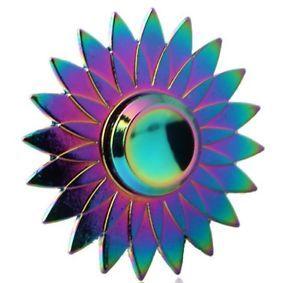 Rainbow Sunflower Logo - Rainbow Sunflower Finger Hand Spinner Tri Fidget Focus EDC Desk Toys ...