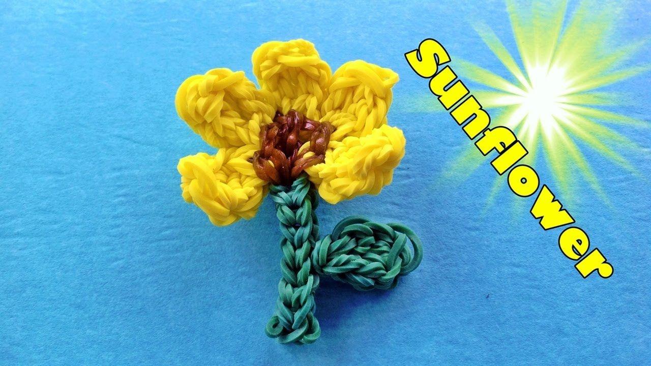 Rainbow Sunflower Logo - Rainbow Loom: SUNFLOWER Charm (by my 6 year old daughter) Design