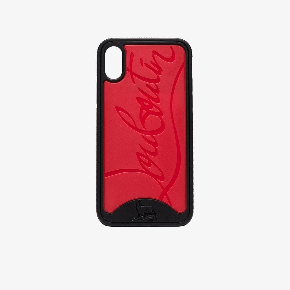 Louboutin Logo - Christian Louboutin black and red logo iPhone Case X | Browns