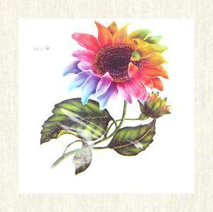 Rainbow Sunflower Logo - US SELLER, rainbow sunflower temporary tattoo body decal | eBay