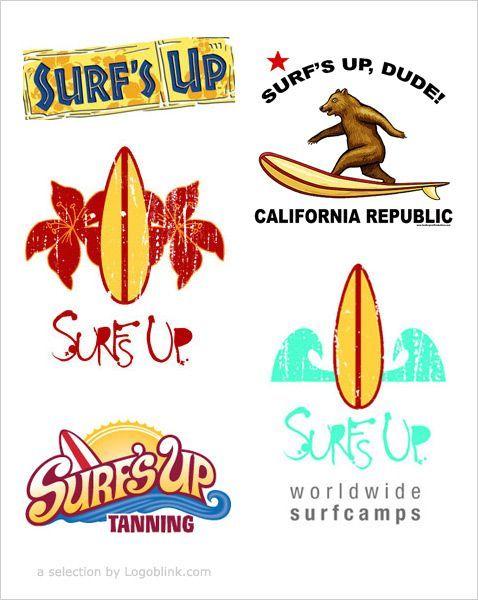 Surf's Up Logo - like the lower right logo. client : surf school. Logos, Logo