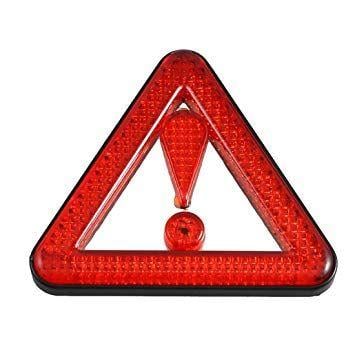 Silver Car with Red Triangle Logo - Car Exclamation Mark Reflective Triangle Sticker Red Silver Tone ...