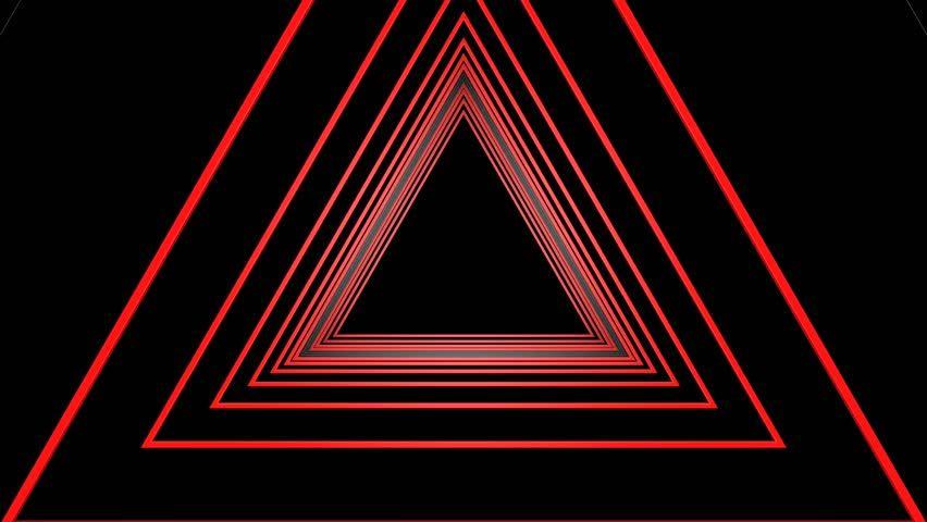 White Triangle Red Triangle Logo - Red Flashing Triangle Is A Stock Footage Video 100% Royalty Free
