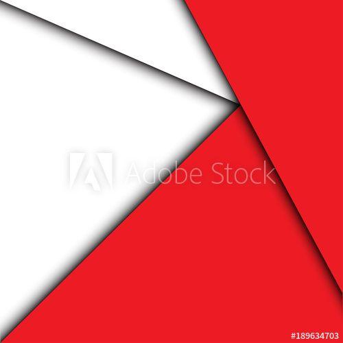 White Triangle Red Triangle Logo - Abstract white red triangle paper overlap background vector