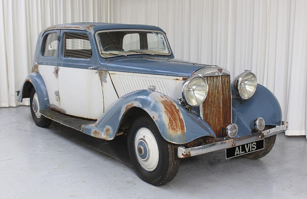 Silver Car with Red Triangle Logo - 1938 Silver Crest Saloon by Holbrook - Red Triangle - Alvis Parts ...