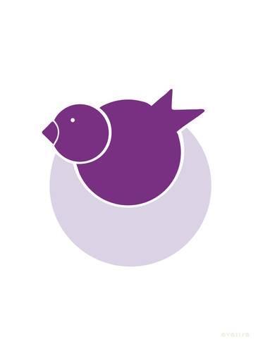 Purple Bird Logo - Purple Bird Nest Poster by Avalisa - AllPosters.co.uk