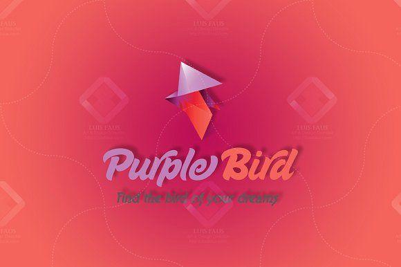 Purple Bird Logo - Purple Bird Logo Templates Creative Market