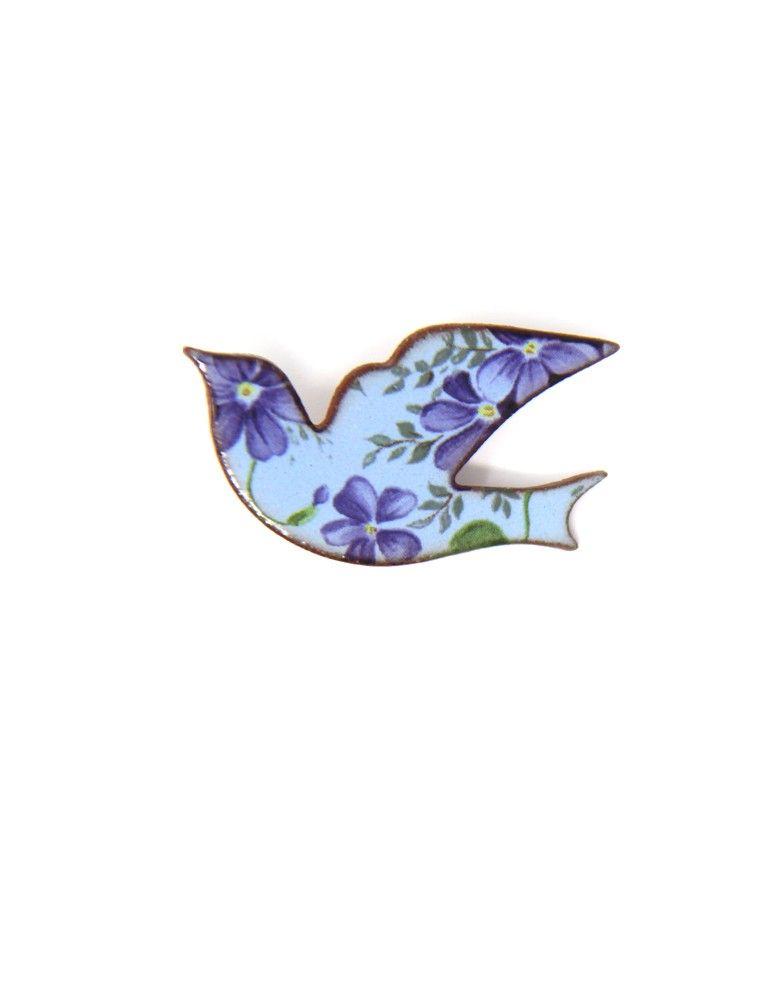 Purple Bird Logo - Shop. Online shop. Floral Bird Brooch (purple). William Morris