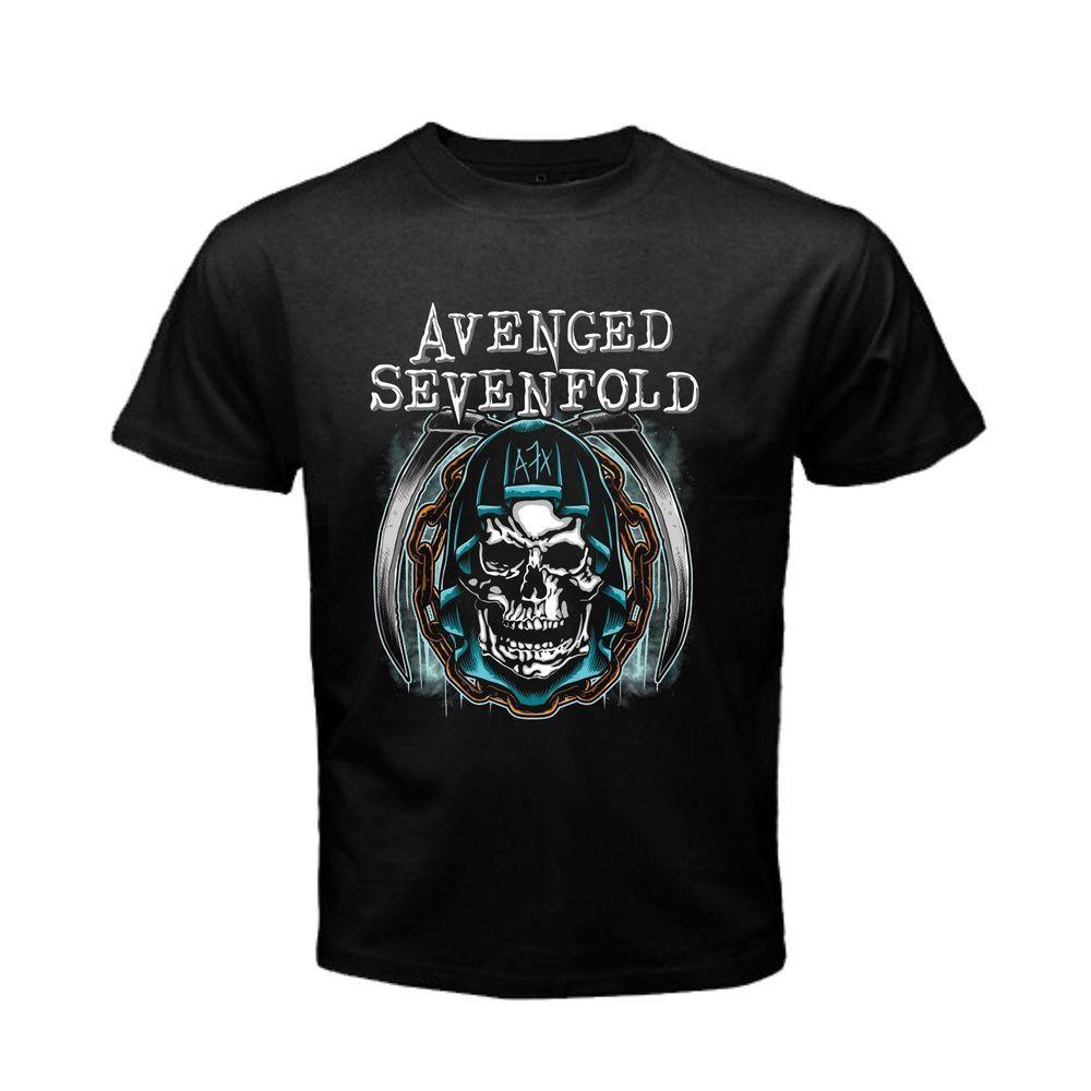 Avenged Sevenfold A7X Logo - Avenged Sevenfold A7x Logo skully punk rock band Men's t shirt S to ...