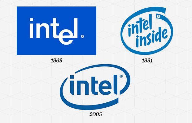 First Intel Logo - The 50 Most Iconic Brand Logos of All Time32. HP | LOgo RedEsiGN ...