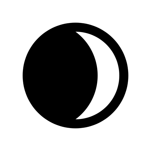 New Moon Logo - Crescent Moon