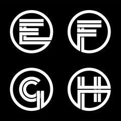 Simple Black and White Letters H&F Logo - H&f Photo, Royalty Free Image, Graphics, Vectors & Videos. Adobe