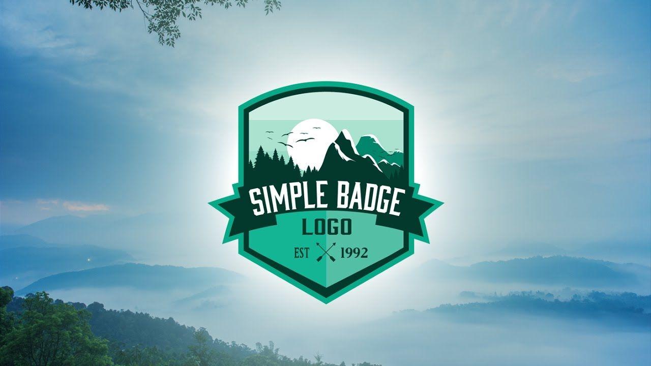 Simple Badge Logo - simple badge logo illustration tutorial - YouTube