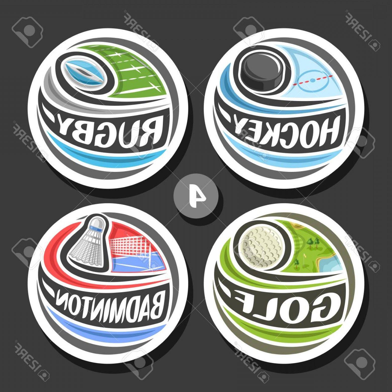 Simple Badge Logo - Photostock Vector Vector Set Of Sport Logos Round Simple Badges With ...