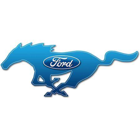 Available at Walmart Logo - Ford Mustang Blue Logo Wall Art