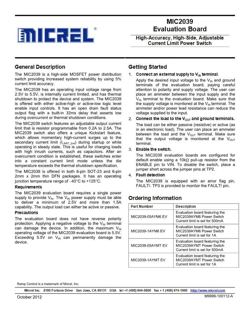 Micrel Inc Logo - Microchip Technology / Micrel Switch IC Development Tools | Mouser