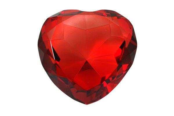 Red Diamond Inc. Logo - 80mm crystal diamond, crystal diamond, diamond paperweight, glass