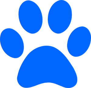 Dog Print Logo - Blue Paw Print Clip Art at Clker.com - vector clip art online ...