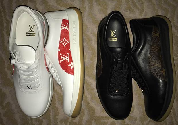 Two Louis Vuitton Supreme Logo - Supreme Louis Vuitton LV Shoes - First Look | SneakerNews.com
