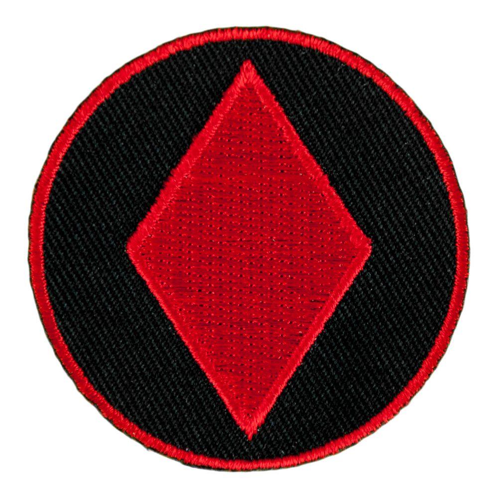 Red Diamond Inc. Logo - Red Diamond Symbol On Round Patch | Playing Card Patches