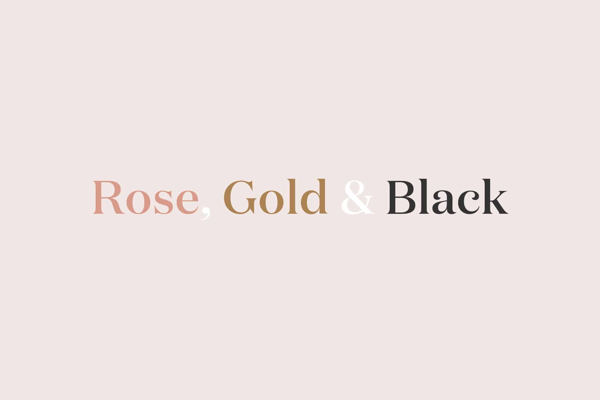 Rose Gold and Black Logo - Rose, Gold & Black