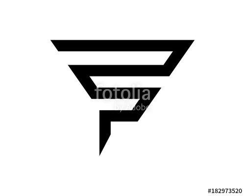 Modern F Logo - Line Art Initial Letter F for Sport Modern Logo Abstract Stock