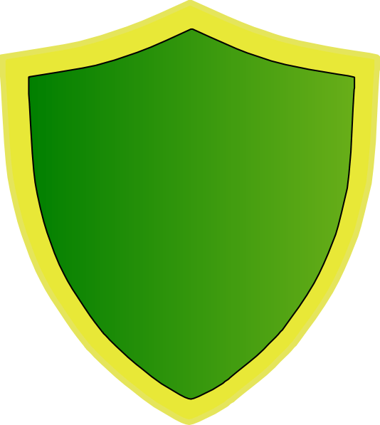 green and orange shield logo