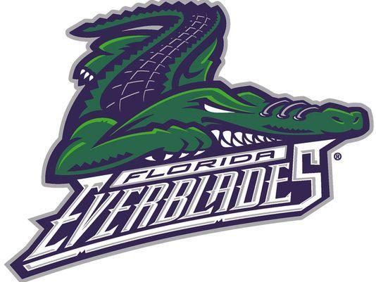 Alligator Face Logo - Florida Everblades face Wheeling Nailers in ECHL quarterfinal