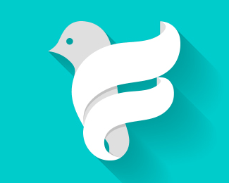 Modern F Logo - Modern & fresh logo with the bird in the shape of F letter Designed ...