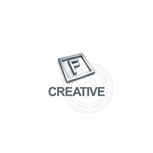 Modern F Logo - 3D Letter F Logo 3D-295 | 3d letters, Logos and 3d logo