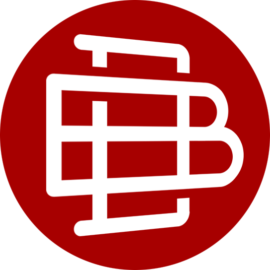 B in Red Circle Logo - Logos & Branding