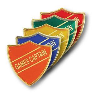 Green Yellow Shield Logo - Games Captain Shield School Badges Red, Green, Blue, Yellow, Orange ...