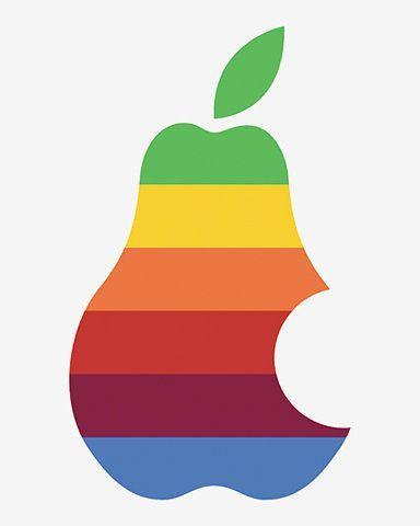 Pear Logo - Pear... - (pear)(colour)(logo) | Home decor | Apple, Pear a Logos