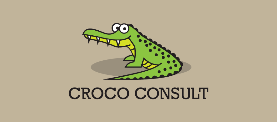 Alligator Face Logo - Green alligator Logos