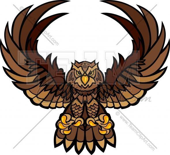 Brown Hawk Logo - Owl Mascot Clipart Kid. barn graphic ideas