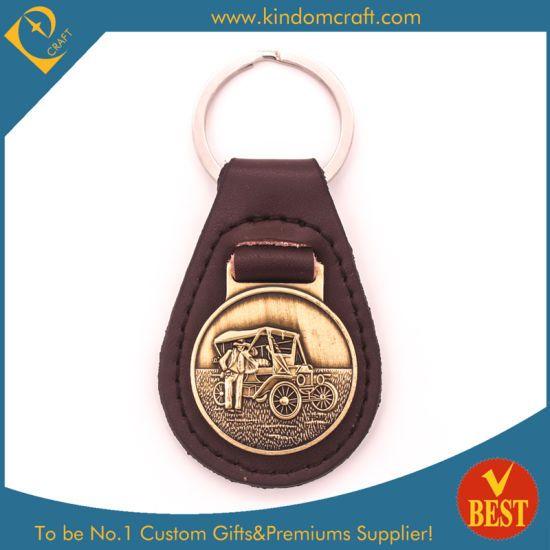 Custom Gifts Logo - China Custom Car Logo Genuine Leather Key Holder Keychains Keyrings