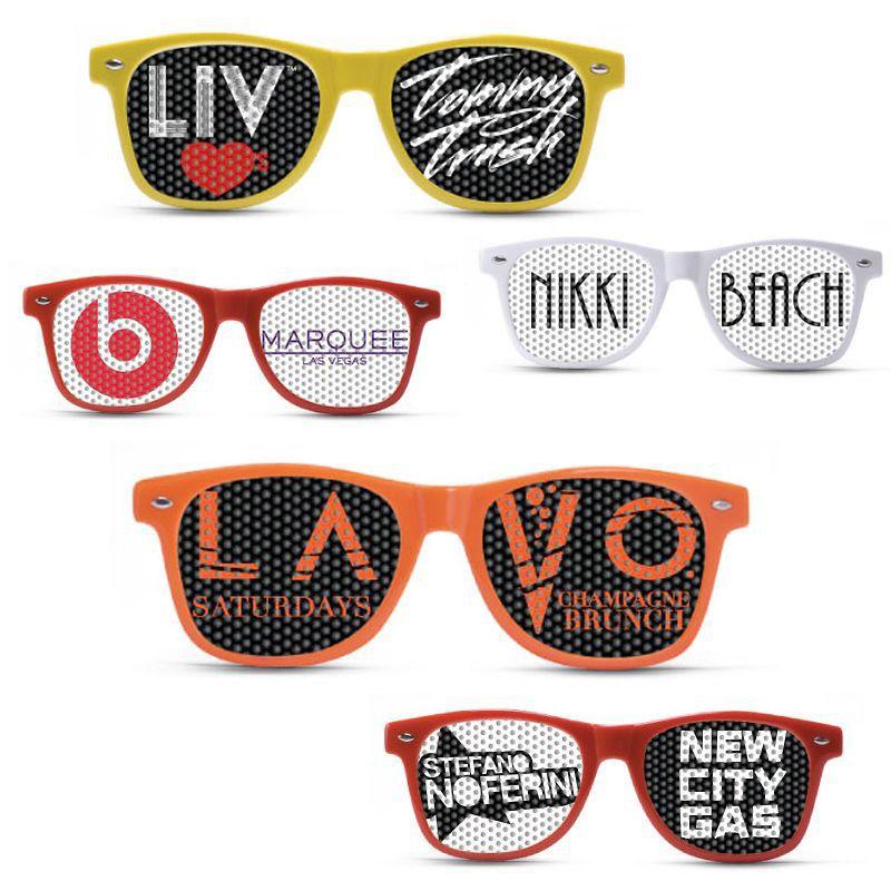 Cool Custom Logo - Put your logo where the sun shines with custom pinhole sunglasses -