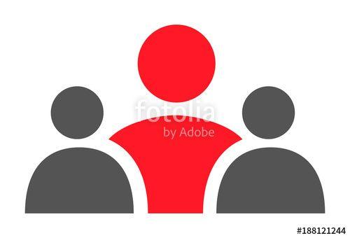 Three- Person Logo - Teamwork, staff, partnership icon, three person - vector