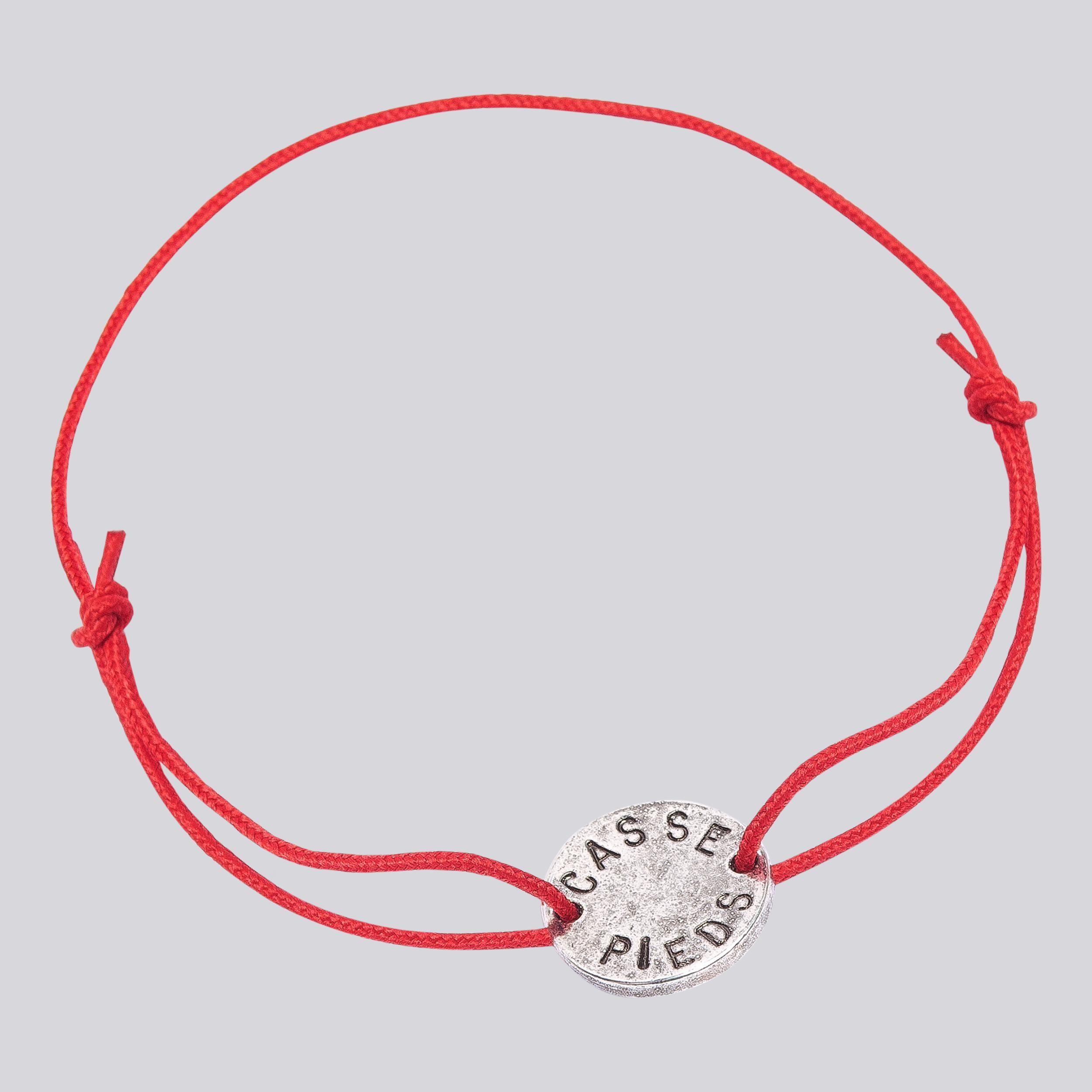 B in Red Circle Logo - Agnes B. Red Casse Pieds Bracelet in Red