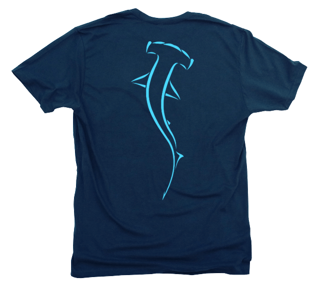 Hammerhead Shark Logo - Fishing T-Shirt | Men's Hammerhead Shark Diving Tee – Shark Zen
