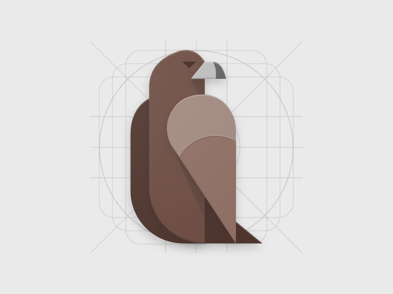 Brown Hawk Logo - Hawk - Material Design Logo by Samy | Dribbble | Dribbble